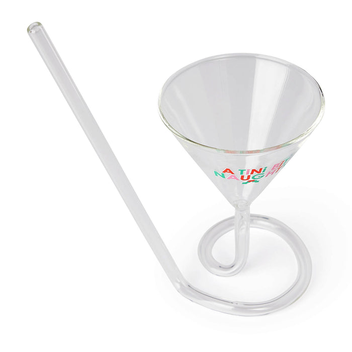 Martini Sipper Cup with built in straw - Tini Bit Naughty - 4oz