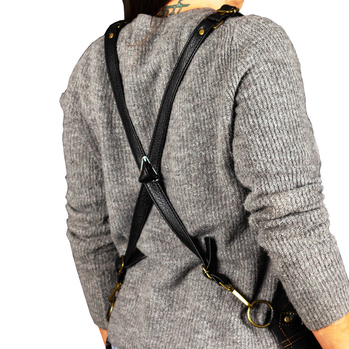 BarConic® Cross-Back Apron w/ Leather Straps