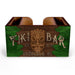 Customizable Wooden Bar Caddy - Tiki Leaves