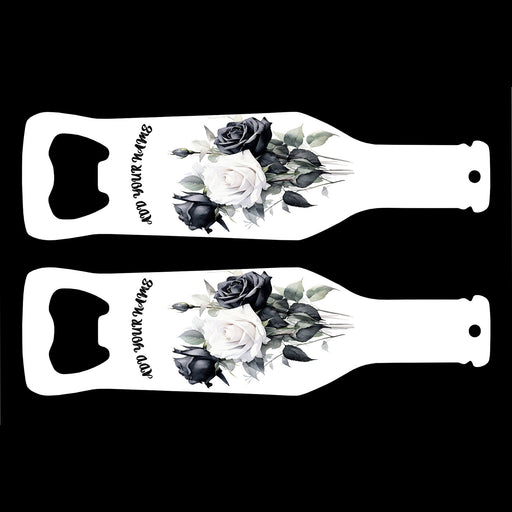 Black rose bottle shaped opener