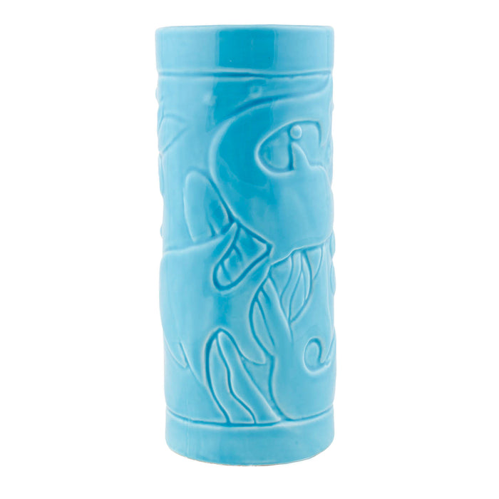 BarConic® Tiki Drinkware - Ceramic Blue Mermaid Mug - 14 ounce