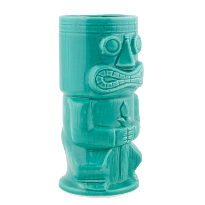 BarConic® Tiki Drinkware - Teal Stone God - 15 oz.