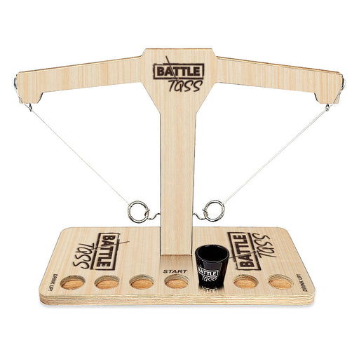 Battle Toss - 2 Player Ring Toss Game - Light Wood