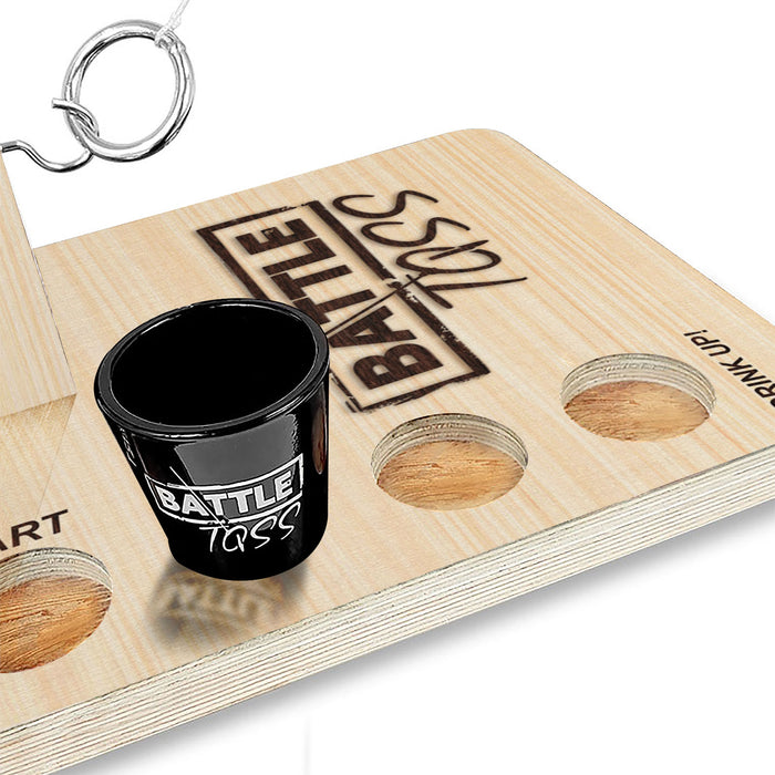 Battle Toss - 2 Player Ring Toss Game - Light Wood