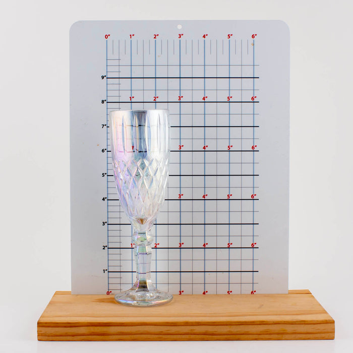 BarConic® Iridescent Diamond Pattern Flute Glass - 5.5 ounce (Quantity Options)