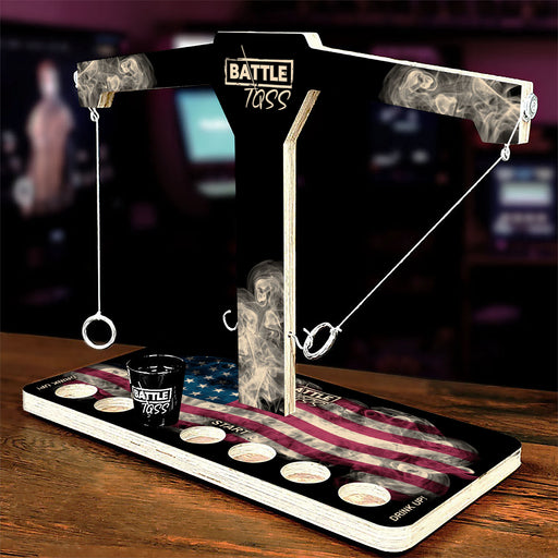 Battle Toss - 2 Player Ring Toss Game - American Flag Smoke