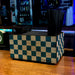 Wooden Bar Caddy - Blue Checkerboard 