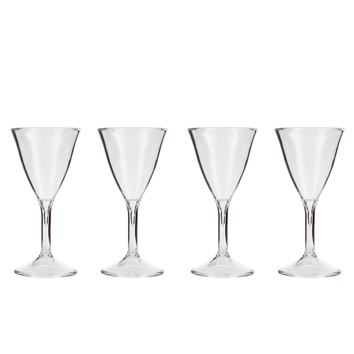 Plastic Martini Shot Glasses - 4 pack - Reusable