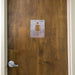 Stainless Steel Female Restroom Sign - 4" x 5"