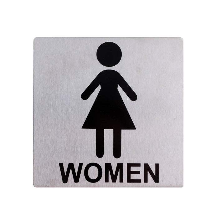 Men and Women's Restroom Signs - Stainless Steel