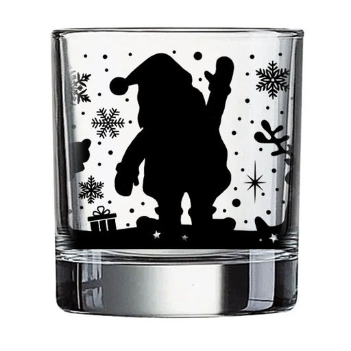 Waving Santa Claus Christmas Cocktail Glass