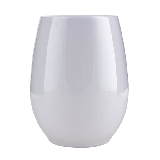 Wine Glass - Stemless - White - 12 Ounce - Pack of 6