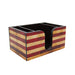 Wooden Bar Caddy - Rustic American Flag - Black