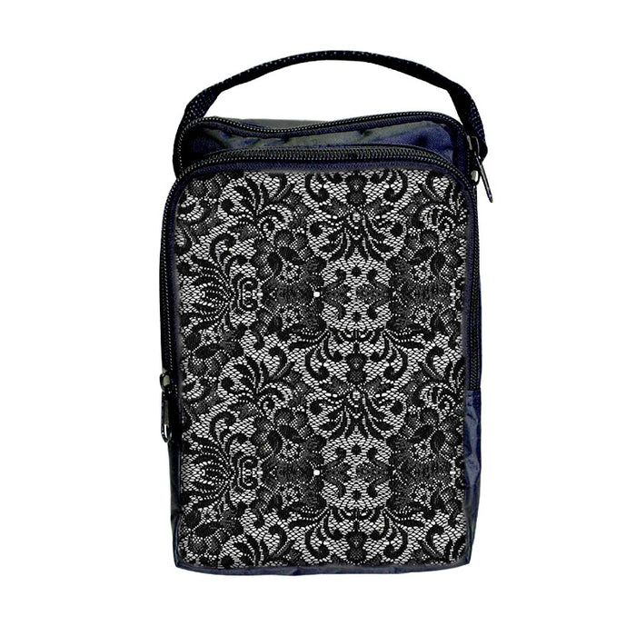 Bartender Tote Bag - Black and White Lace Design