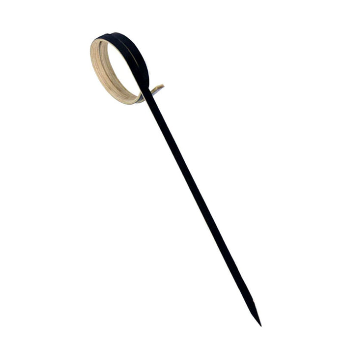 Ring Bamboo Cocktail Picks - 100 Pack - Black