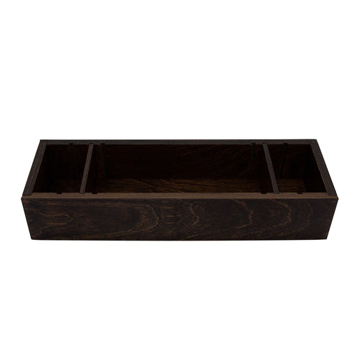 Wooden Condiment Caddy - Dark Stain Finish