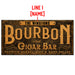 Customizable Large Vintage Wooden Bar Sign - Bar Sign  - Bourbon Black