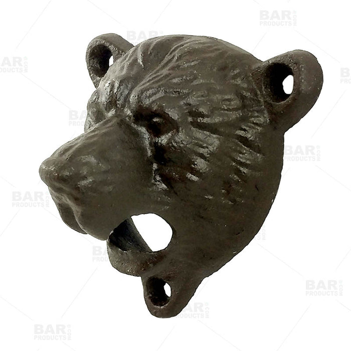 BarConic® Wall Mounted Bottle Opener - Bear - Brown