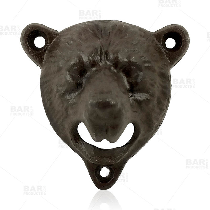 BarConic® Wall Mounted Bottle Opener - Bear - Brown