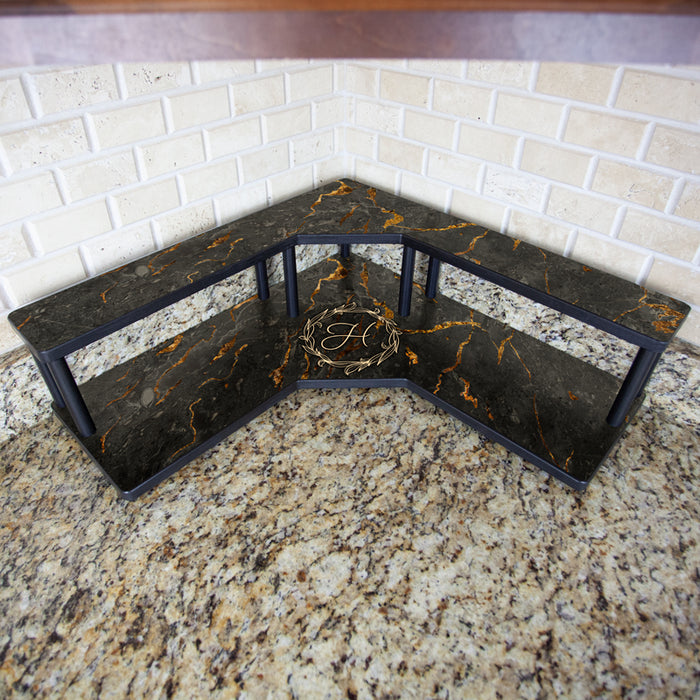 Custom Counter Caddies™ - "Marble Monogram" Themed Artwork - 6.75 Inch