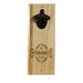 Custom Engraved Family Name Floral Design Wooden Wall Bottle Opener w/ Magnetic Cap Catcher