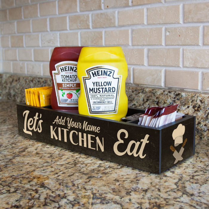 Custom Wooden Condiment Caddy - Kitchen