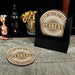 Wooden Round Coasters - Customizable Engraved - Speakeasy Theme - Set of 4