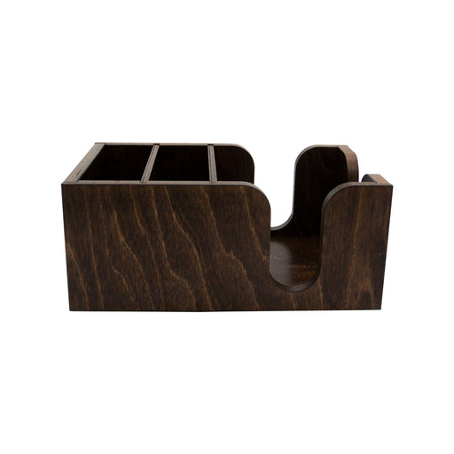 Wooden Bar Top Napkin Caddy - Dark Stain