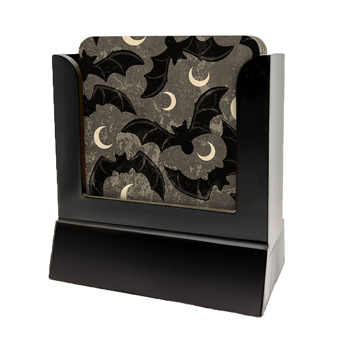 Wooden Coasters - Halloween Bat Design