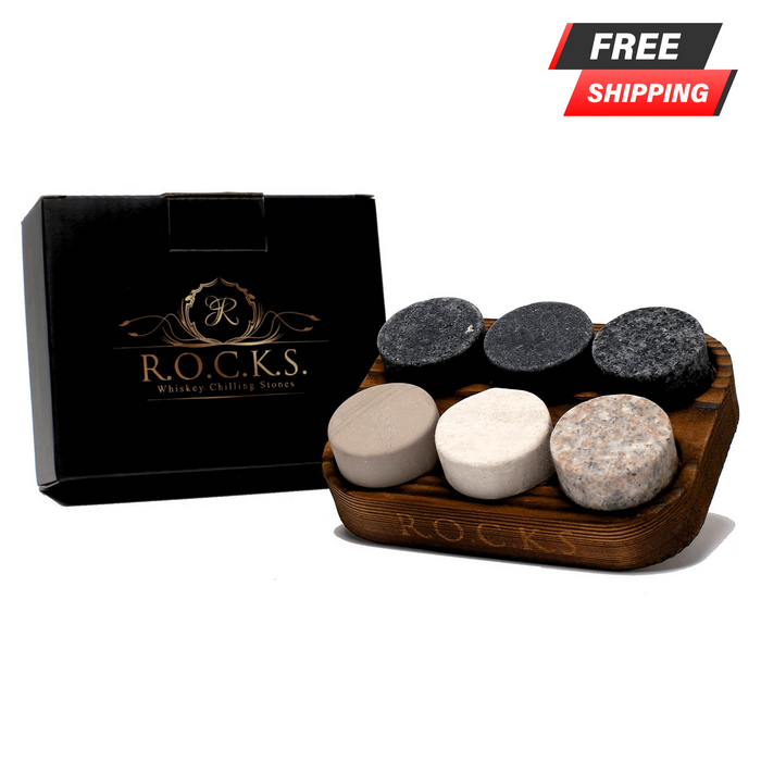 ROCKS Granite Whiskey Stones Gift Set