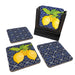 Wooden Coasters - Lemon Tiles - Set of 4 w/ Coaster Caddy