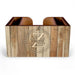 Customizable Wooden Bar Caddy - White Wood With Leaves