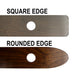 Custom Laser Engraved 2-Person Wood Shot Ski - Edge Shapes