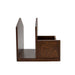 Upright Wooden Napkin Holder Side