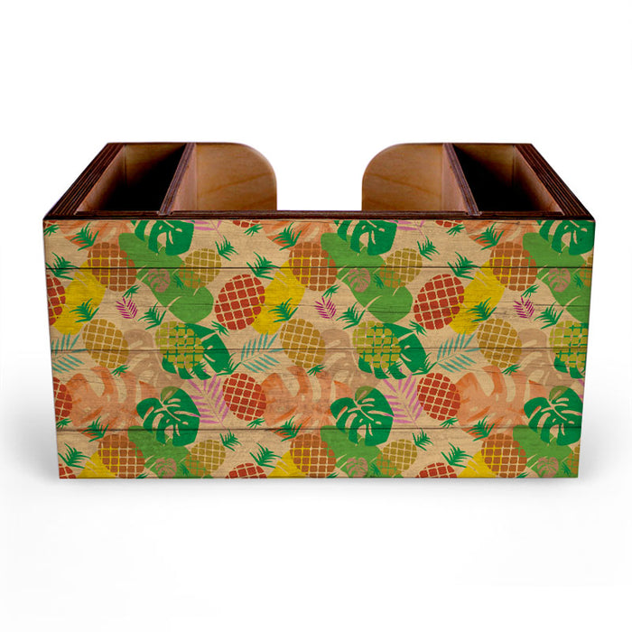 Wooden Bar Caddy - Pineapple