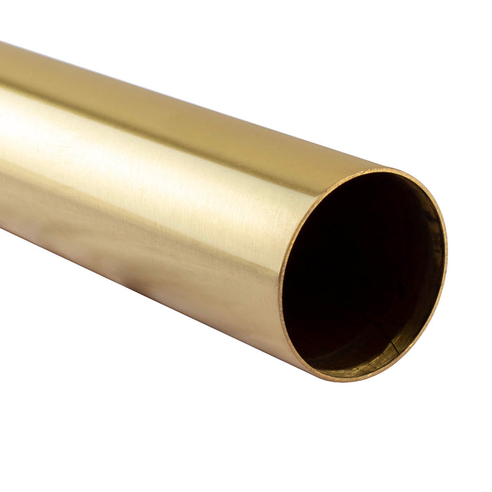 Bar Foot Rail Tubing - Satin Brushed Brass (Length Options)