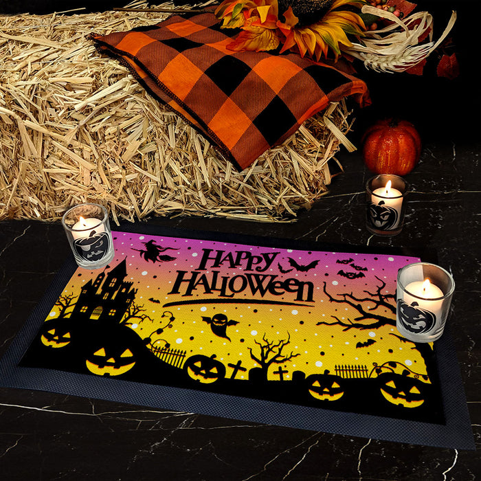 Bar Service Mat - Happy Halloween - 17.25" X 10"