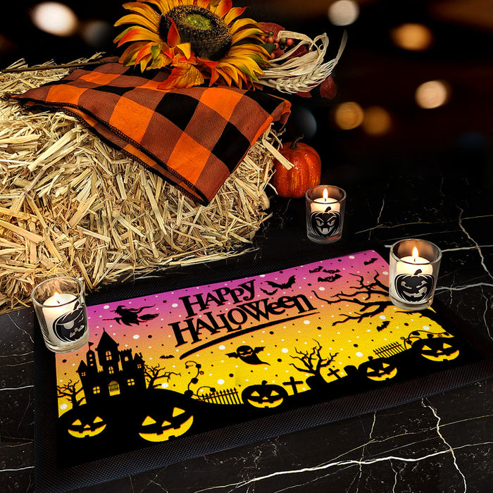 Bar Service Mat - Happy Halloween - 17.25" X 10"