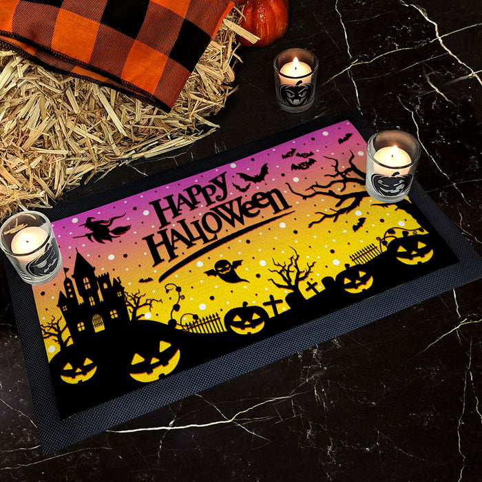 Bar Service Mat - Happy Halloween - 17.25" X 10"