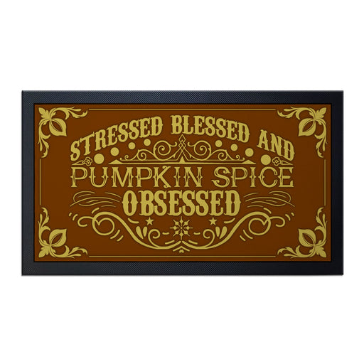 Bar Service Mat - Pumpkin Spice Obsessed - 17.25" X 10"