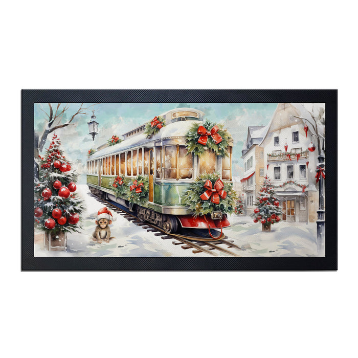 Christmas Service Mats / Place Settings - Vintage Farmhouse Train