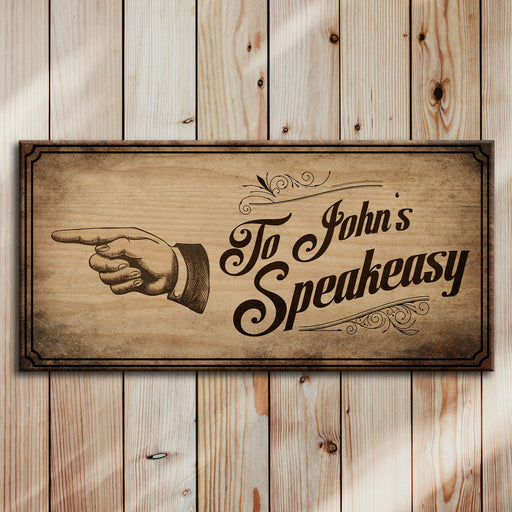 CUSTOMIZABLE Large Vintage Wooden Bar Sign - Vintage Speakeasy