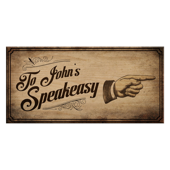 CUSTOMIZABLE Large Vintage Wooden Bar Sign - Vintage Speakeasy