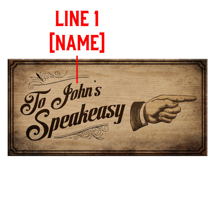 CUSTOMIZABLE Large Vintage Wooden Bar Sign - Vintage Speakeasy