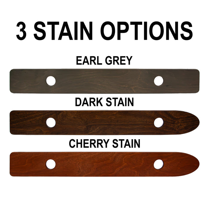 Custom Laser Engraved 2-Person Wood Shot Ski - Multiple Stain Options 