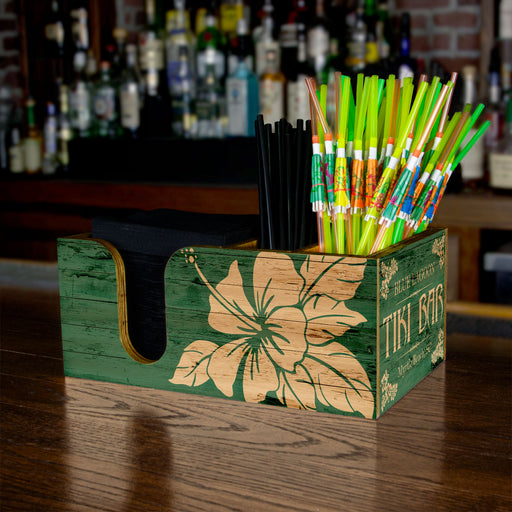 Bar Top Napkin Caddy - Tiki Bar