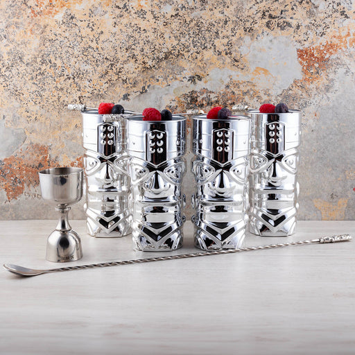 BarConic® Silver Tiki Bar Set