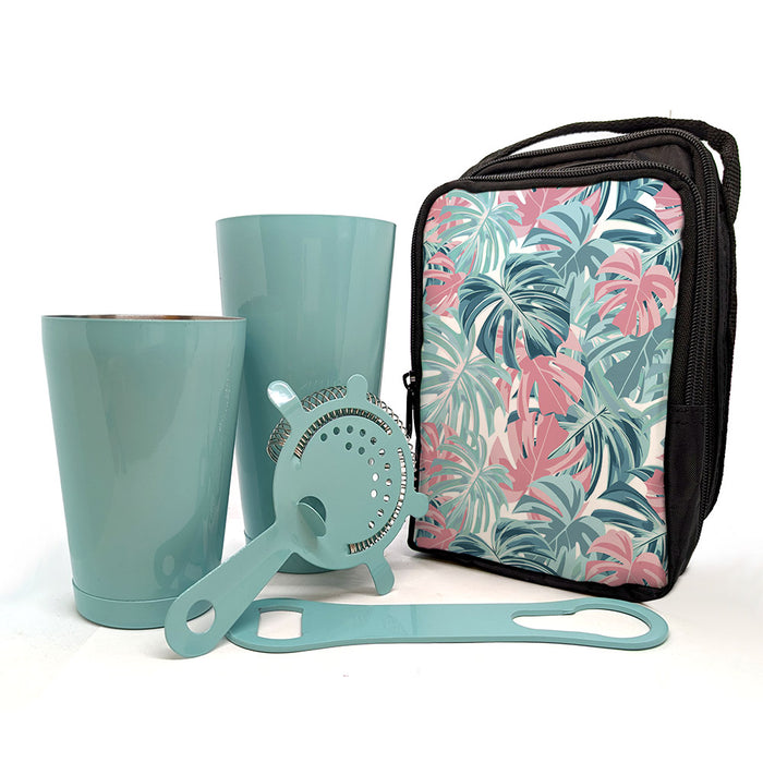 Tropical Bar Tote Set with Mint Bar Tools