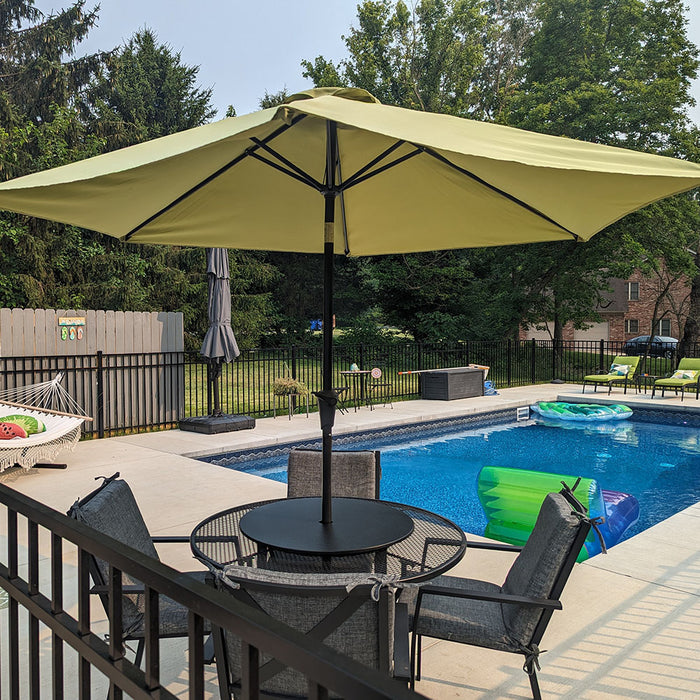 Outdoor Lazy Susan With Hold For Umbrella