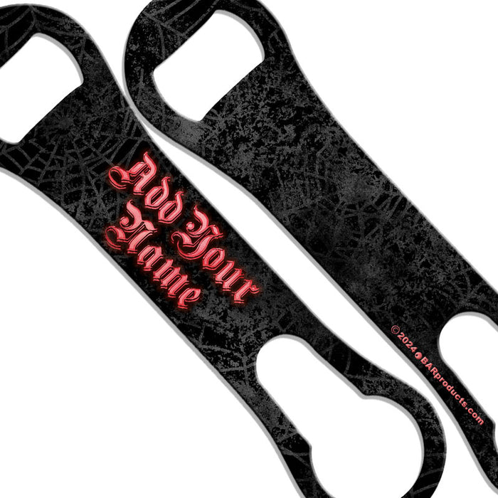 "ADD YOUR NAME"  V-Rod® Bottle Opener – Gothic Grunge